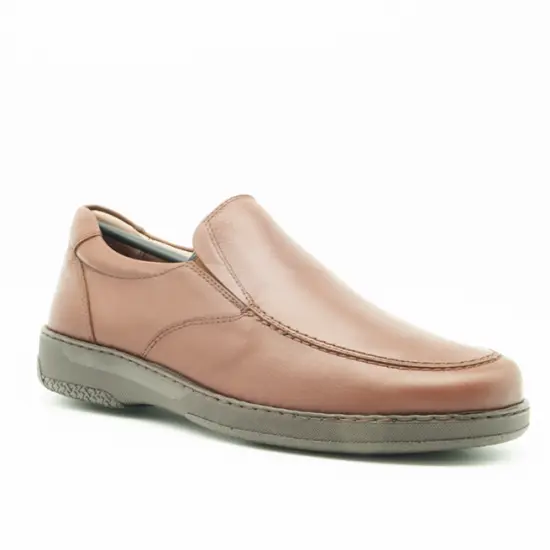 Mocasín con plantilla efecto colchón marrón 6991 Ortho Soluciones.