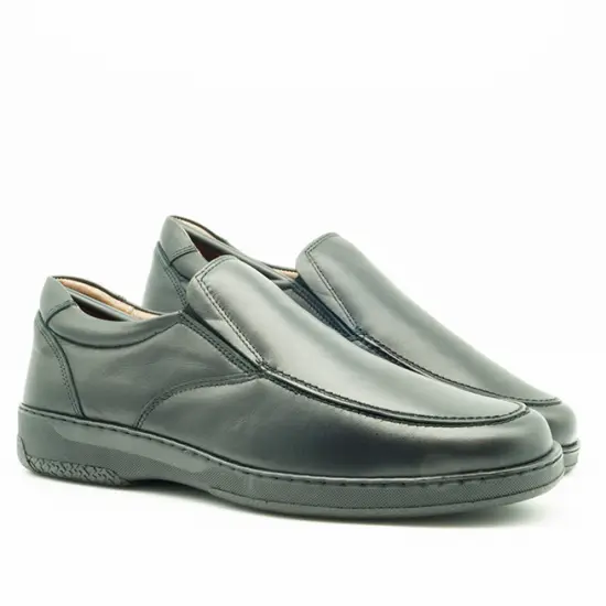 Mocasín piel suave negro, plantilla extraíble 5mms Orhtosoluciones®