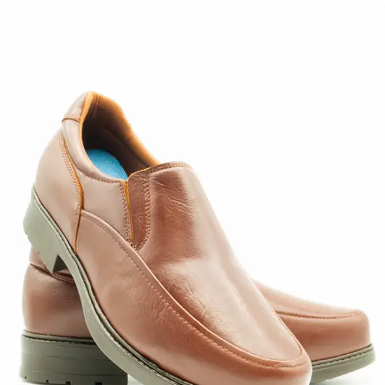Mocasín de piel, cómodos con plantilla de látex Coñac 7202